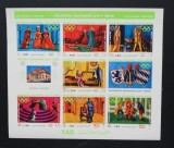 Yemen A.R.-MUNICH ORAS OLIMPIC-Teatru-7 v.+ 2 Vg.in M/Sh.-Ned-MNH**-YAR 09, Asia, Sport