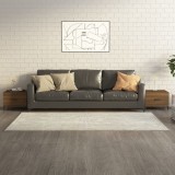 Gossi masute cafea picioare metalice, 2 buc. stejar maro, 50x50x40 cm