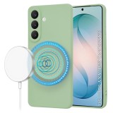 Husa silicon Samsung Galaxy S26 Plus Asteroid GSM SoftFlex MagSafe, verde deschis