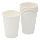 Set Pahare Carton, Capacitate 270 ml, Alb, 10 Bucăți, Oem