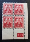 Protectoratul Boemiei și Moraviei(1943) - Bloc (Taxă de Serviciu) 1.20K cu Margine și Dată de Tipar "1-43" (MINT / Neștampilat) CLK1