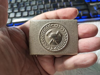 Pafta vintage de pompieri Germania de Est foto