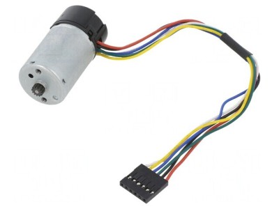 Motor DC 6V 2.4A cu Encoder 48 CPR și Reductor Metalic foto