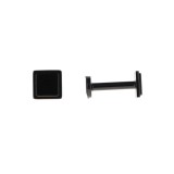 Set Buton Charles &ndash; Negru Lucios Compoziție Fier Forjat
