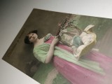 CARTE POSTALA / FELICITARE PASTE ,CHRISTOS A INVIAT STAMPILA BRAILA ANII 1900