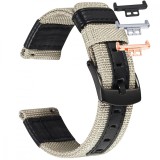 Curea textila, compatibila Huawei Watch Fit 1, cu adaptor dedicat, Black Beige