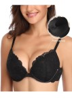 Breastieră pentru femei cu push-up, cu dantelă, confortabilă, cu bureți și s&acirc;rmă, ridică și mărește cu o mărime
