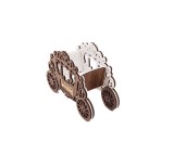 Cumpara ieftin Caleasca Marturie Lemn &amp; Acrilic, Bomboniere Eleganta Nunta/Botez, Cadou Invitati Personalizabil, 13.5cm