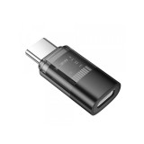 Cumpara ieftin Adaptor Date si Incarcare Lightning - USB-C HOCO UA36D Negru, 3A, 480 Mb/s, OTG Host