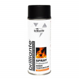 Spray Vopsea Temperaturi Inalte Brilliante, Negru, 400ml