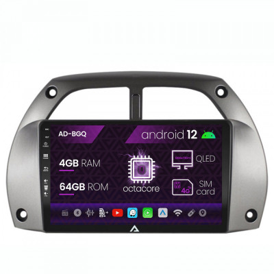 Navigatie Toyota RAV4 (2001-2006), Android 12, Q-Octacore 4GB RAM + 64GB ROM, 9 Inch - AD-BGQ9004+AD-BGRKIT109 foto