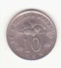 Malayesia 10 sen 1989, Asia, Cupru-Nichel