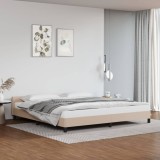 Gossi cadru de pat cu tablie, cappuccino, 200x200 cm, piele ecologica