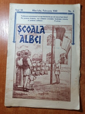 revista scoala albei februarie 1940-carol al 2-lea,regele mihai,titu maiorescu foto