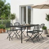 vidaXL Set de Mobilier pentru Exterior 5 pcs Antracit Fier și Oțel 3422897