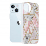Cumpara ieftin Husa pentru iPhone 13, Techsuit Marble Series, Pink Hex