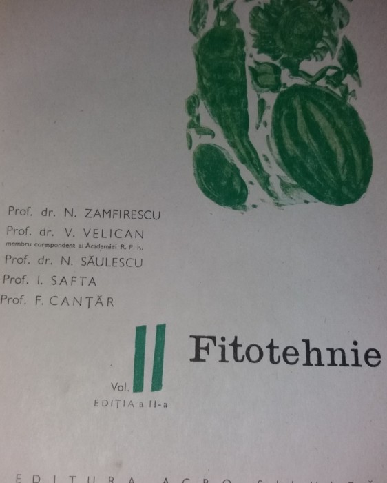 N. Zamfirescu - Fitotehnia ( vol. II )