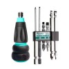 Set Surubelnita cu Clichet 10 in 1 Pro&#039;sKit, Lame Magnetice Cr-V, Maner Antiderapant, Capete Duble PH1, PH2, SL5, SL6, Profesional