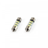 Set becuri auto cu LED sofit compatibil C5W 9 SMD 31mm Alb 12V, destinat