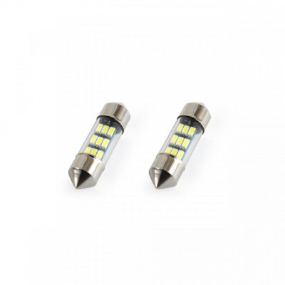 Set becuri auto cu LED sofit compatibil C5W 9 SMD 31mm Alb 12V, destinat foto