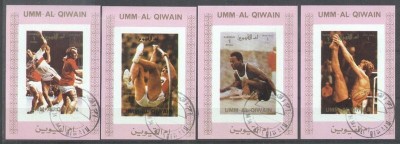 Umm al Qiwain 1973 Sport, Olympics, 4 imperf. mini sheet, used T.214 foto