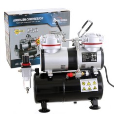 Compresor aerograf cu cilindru AS-196 cu piston dublu 40 l / min foto
