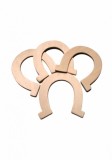 Figurina potcoava din lemn pentru activitati crafts, 4 bucati set