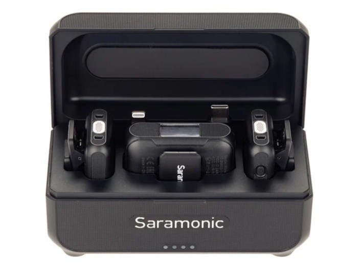 Kit microfon wireless Saramonic Blink500B2+ 2TX+RX2.4 GHz, display OLED,