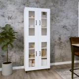 vidaXL Dulap &icirc;nalt, alb, 69,5x34x180 cm, lemn compozit