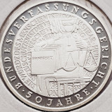 532 Germania 10 mark 2001 Federal Constitutional Court - A - km 206 UNC argint