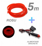 FIR CU NEON ROSU, 5 METRI, ALIMENTARE bricheta, Universal