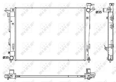 NRF 53052 Radiator, racire motor foto