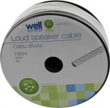 Cablu difuzor 10m CCA alb 2x0.75mm Well LSP-CCA0.75WE-100-WL-10