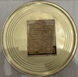 Cutie 2 tablă rolă peliculă film Romaniafilm, perioada comunistă, SPOINUL PE GHEATA, Fabrica BUFTEA, epoca de aur, Ceausescu, 28 cm diam si 4.5 cm h