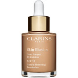 Clarins Skin Illusion Natural Hydrating Foundation makeup radiant cu hidratare SPF 15 culoare 108,5W Cashew 30 ml