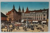 TIMISOARA , PIATA KOSSUTH LAJOS , CARTE POSTALA ILUSTRATA , 1915