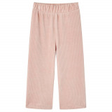 Pantaloni de copii din velur, roz, 140, vidaXL
