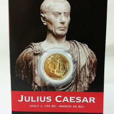 Monedă Romană - Împărat Roman Iulius Caesar „Aureus of Caesar”, reproducere