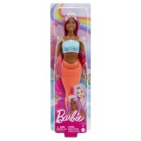 BARBIE DREAMTROPIA PAPUSA SIRENA CU PAR MAGENTA SI COADA PORTOCALIE