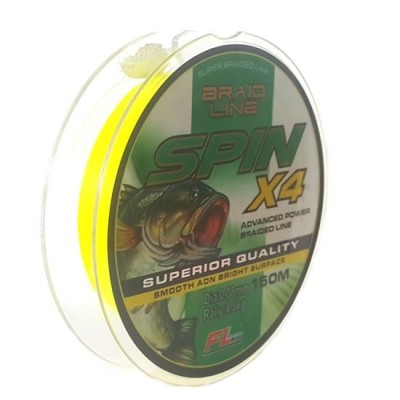 Fir Textil FL Spin X4 Yellow 150m 4.50Kg 0.08mm foto
