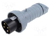Conector alimentare AC trifazat AMPHENOL IP&amp;S 63A 500V mufă tată 4 pini IP69K