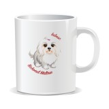 Cana personalizata cu mesaje pentru iubitorii de caini, Iubesc bichonul maltese