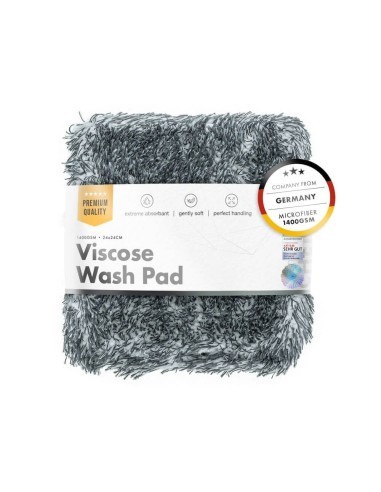 Burete microfibră spălare auto Chemicalworkz Viscose Wash Pad 1400GSM, 24&times;24cm Gri