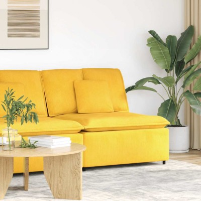 vidaXL Modul central canapea modulară cu perne, galben deschis, 100 cm foto