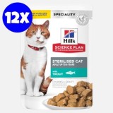 Cumpara ieftin Hill&#039;s Science Plan Feline Sterilised Adult Pastrav, 12x85 g