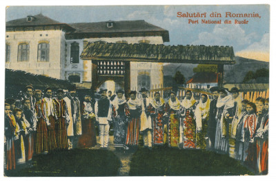 609 - RUCAR, Arges, ETHNIC, Romania - old postcard, CENSOR - used - 1917 foto