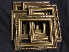 arta / design / vintage - lot rame model deosebit din lemn pentru fotografii tablou acte documente sau diverse !