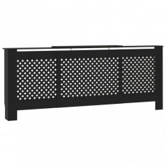 Mască pentru calorifer, negru, 205 cm, MDF