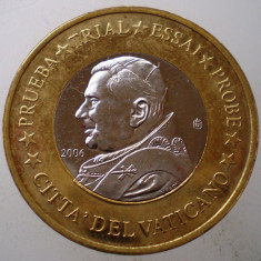 1.231 VATICAN PAPA IOAN PAUL II MODEL 1 EURO 2006 SPECIMEN ESSAI PROBE bimetal