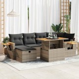 vidaXL Set canapele de grădină cu perne, 8 piese, gri, poliratan 3328138